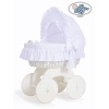 Rieten Wieg  met Kap met Beddengoedset voor Baby  Charlotte