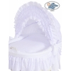 Rieten Wieg  met Kap met Beddengoedset voor Baby  Charlotte
