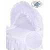 Rieten Wieg  met Kap met Beddengoedset voor Baby  Charlotte