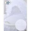 Rieten Wieg  met Kap met Beddengoedset voor Baby  Charlotte