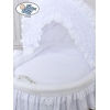 Rieten Wieg  met Kap met Beddengoedset voor Baby  Charlotte