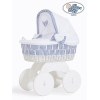 Rieten Wieg  met Kap met Beddengoedset voor Baby  Jachthaven