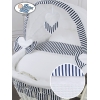 Rieten Wieg  met Kap met Beddengoedset voor Baby  Jachthaven
