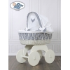 Rieten Wieg  met Kap met Beddengoedset voor Baby  Jachthaven