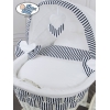 Rieten Wieg  met Kap met Beddengoedset voor Baby  Jachthaven