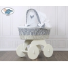Rieten Wieg  met Kap met Beddengoedset voor Baby  Jachthaven