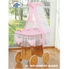 Rotan Wiegje voor Baby Roze