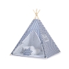 Set: Tipi-tent Speelkleed Donkerblauw Zigzag