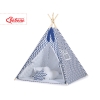 Set: Tipi-tent Speelkleed Donkerblauw Zigzag