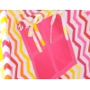 Set: Tipi-tent Speelkleed GRATIS decoratieve veren Roze Geel Zigzag