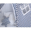 Set: Tipi-tent Speelkleed Kussens Donkerblauw Zigzag