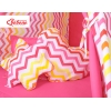 Set: Tipi-tent Speelkleed Kussens Geel Rood Zigzag