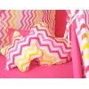 Set: Tipi-tent Speelkleed Kussens Geel Rood Zigzag