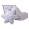 Set: Tipi-tent Speelkleed Kussens  GRATIS decoratieve veren Grijs