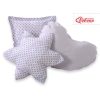 Set: Tipi-tent Speelkleed Kussens  GRATIS decoratieve veren Grijs