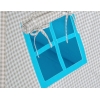 Set: Tipi-tent Speelkleed Kussens  GRATIS decoratieve veren Grijs Turkoois Geruit