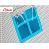 Set: Tipi-tent Speelkleed Kussens  GRATIS decoratieve veren Grijs Turkoois Geruit
