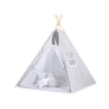 Set: Tipi-tent Speelkleed Kussens  GRATIS decoratieve veren Grijs Zigzag