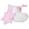Set: Tipi-tent Speelkleed Kussens  GRATIS decoratieve veren Roze Polkaprikker