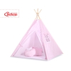 Set: Tipi-tent Speelkleed Kussens  GRATIS decoratieve veren Roze Polkaprikker