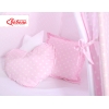 Set: Tipi-tent Speelkleed Kussens  GRATIS decoratieve veren Roze Polkaprikker