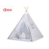 Set: Tipi-tent Speelkleed Kussens Grijs Polkaprikker
