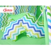 Set: Tipi-tent Speelkleed Kussens Groen Blauw Zigzag