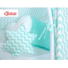 Set: Tipi-tent Speelkleed Kussens Mint Zigzag