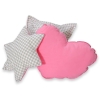 Set: Tipi-tent Speelkleed Kussens Roze Grijs Geruit