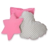 Set: Tipi-tent Speelkleed Kussens Roze Grijs Geruit