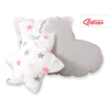 Set: Tipi-tent Speelkleed Kussens Roze Grijs Sterren