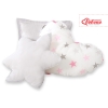 Set: Tipi-tent Speelkleed Kussens Roze Grijs Sterren