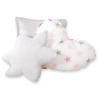 Set: Tipi-tent Speelkleed Kussens Roze Grijs Sterren