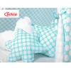 Set: Tipi-tent Speelkleed Kussens Turkoois