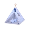 Set: Tipi-tent Speelmat   Blauw Grijs Sterren