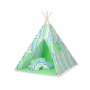 Set: Tipi-tent Speelmat   Groen Blauw Zigzag