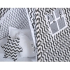 Set: Tipi-tent Speelmat  Kussens Zwart Zigzag