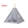 Set: Tipi-tent Speelmat   Zwart Zigzag