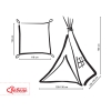 Set: Tipi-tent Speelmat   Zwart Zigzag
