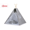 Set: Tipi-tent Speelmat   Zwart Zigzag