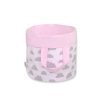 Speelgoedmand L Roze Grijs Wolken