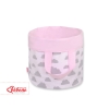 Speelgoedmand L Roze Grijs Wolken