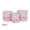 Speelgoedmand  Opbergmand L Blauw Roze Grijs Sterren