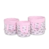 Speelgoedmand  Opbergmand M Roze Grijs Wolken