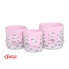 Speelgoedmand  Opbergmand M Roze Grijs Wolken