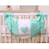 Speelgoedtas voor Babybed - Harten Mint