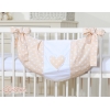 Speelgoedtas voor Kinderbed - Harten Beige Polkaprikker