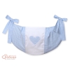 Speelgoedtas voor Kinderbed - Harten Blauw Geruit