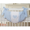 Speelgoedtas voor Kinderbed - Harten Blauw Geruit