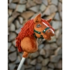 Stokpaard Hobby Paard Kastanje A4